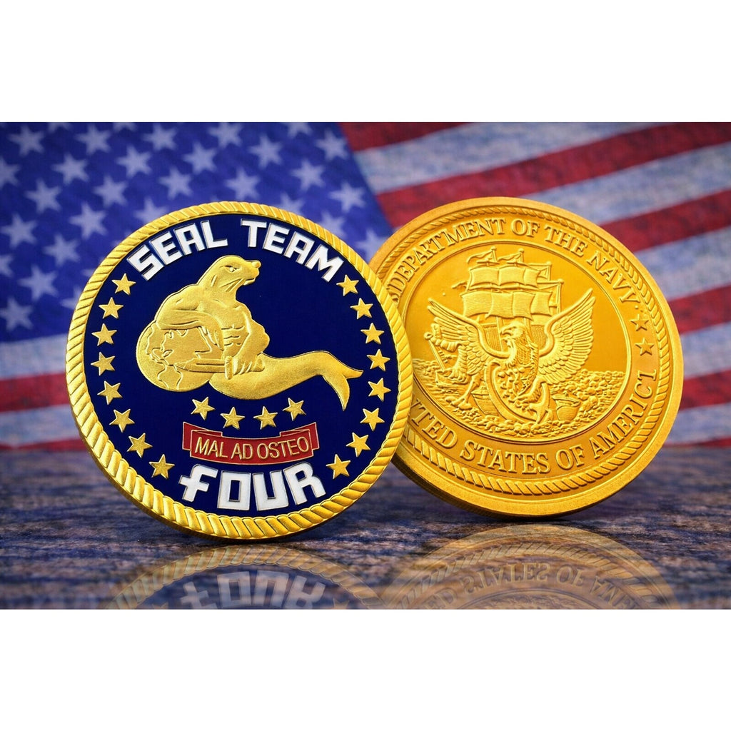 U.S. Navy Seal Team 4 Challenge Coin ·FAST SHIPPING· ·NEW· with case