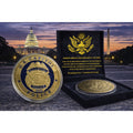 US CAPITOL POLICE-Washington DC Challenge Coin St Michael w/ Retirement Award