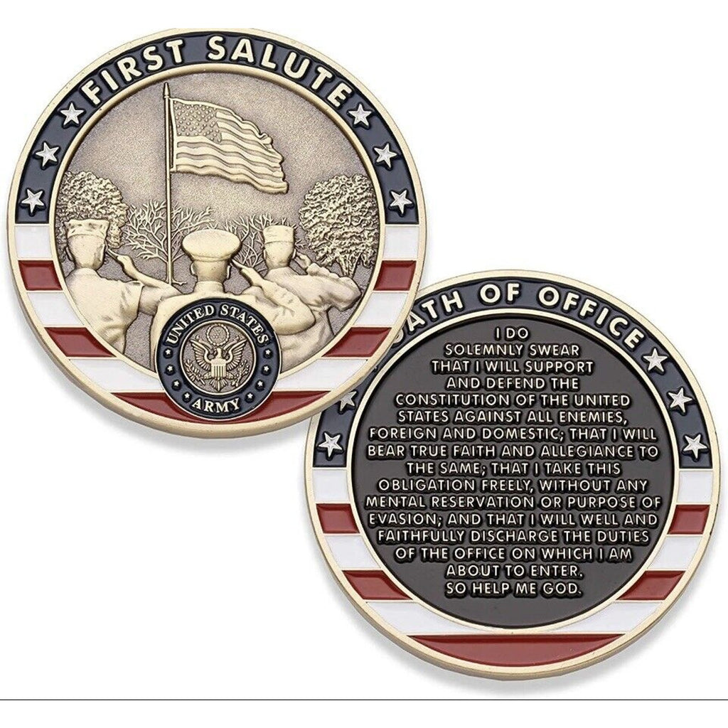 2LT United States Army Officer First Salute Challenge Coin