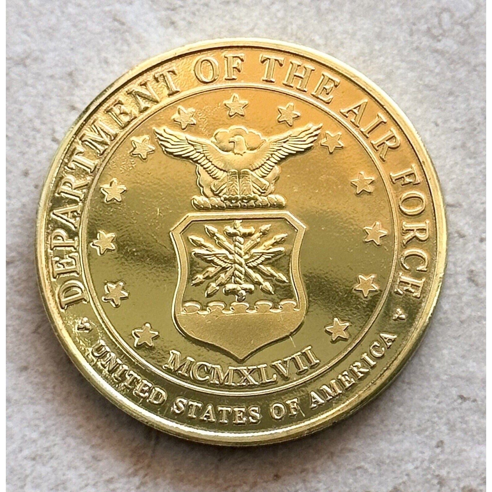 U S AIR FORCE Air Education & Training Command Challenge Coin With Velvet Case