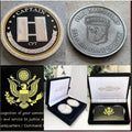 2pcs Army Rank Captain O-3 And US 101 St AIRBORNE Fort Campbell CHALLENGE COIN