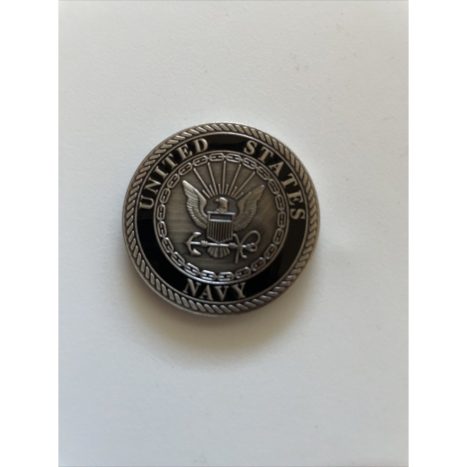 Us Navy Lieutenant 0-3 Officer Rank Coin w/ American Flag Case