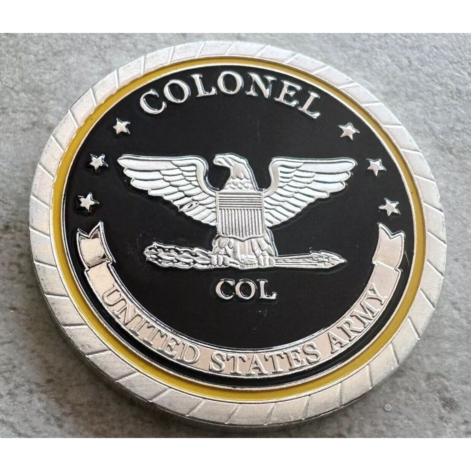 2pcs Army Rank Captain O-3 And COLONEL ARMY MITALY CHALLENGE COIN