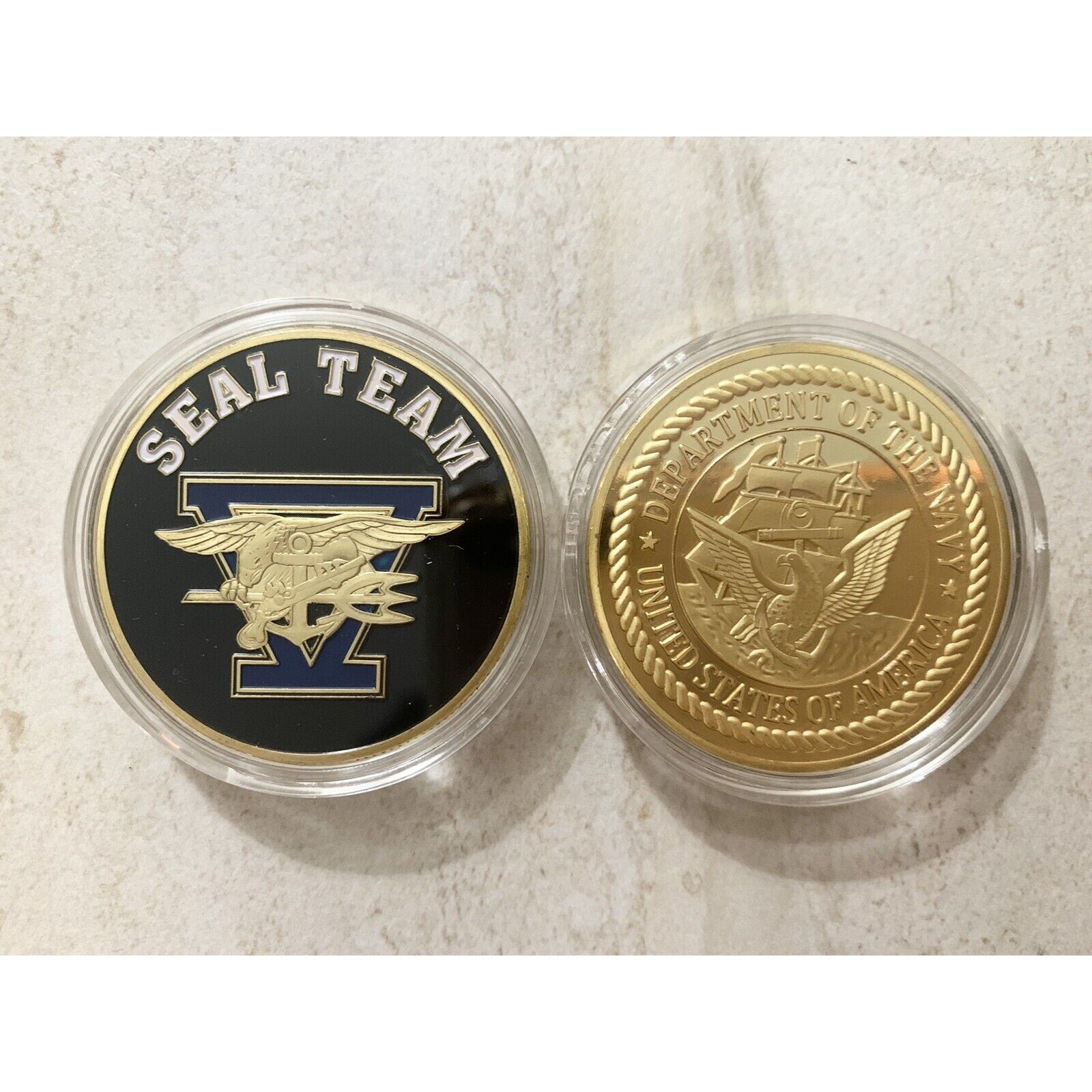US Navy SEAL Team Five 5 Naval Special Warfare Command SOCOM USA Challenge Coin