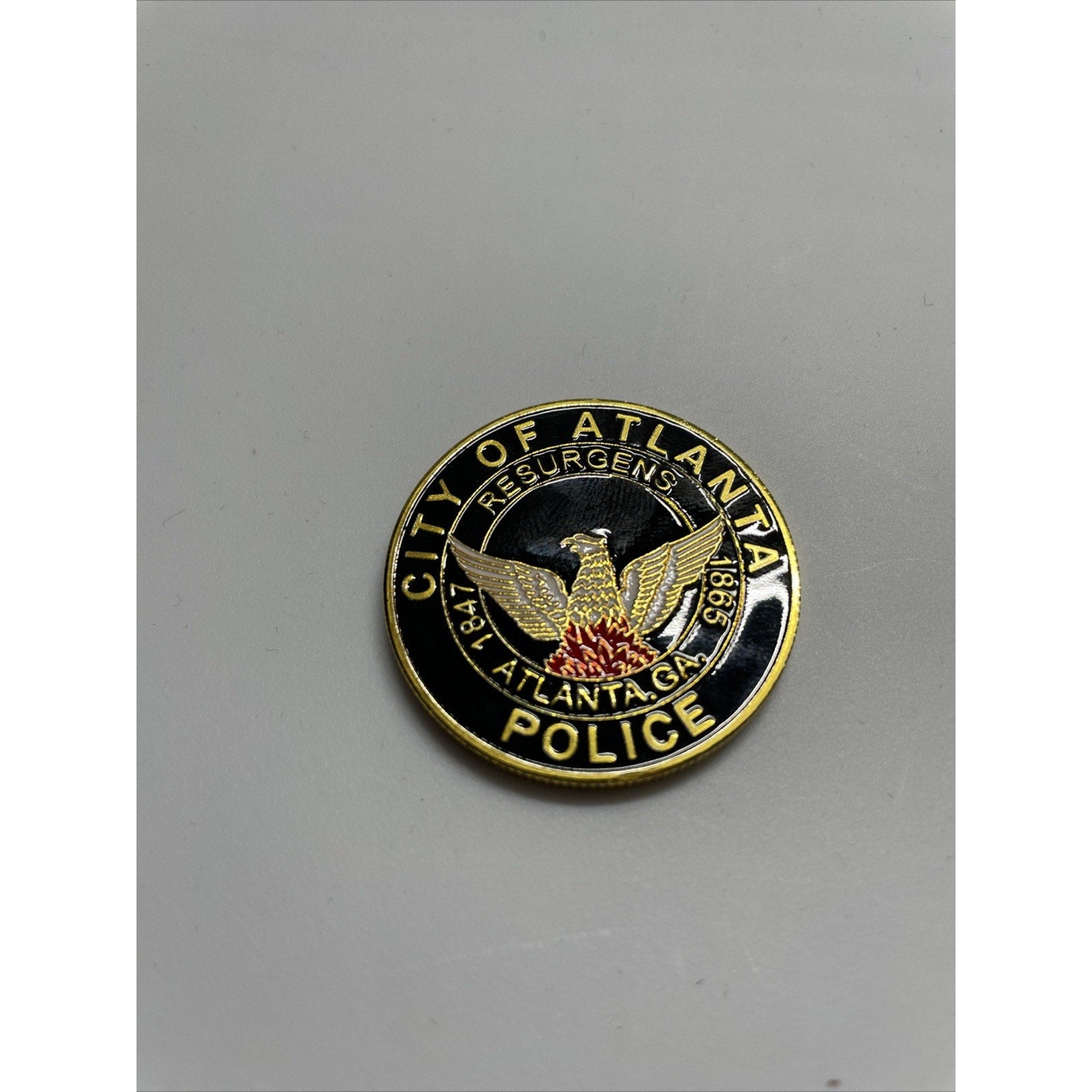 City Of Atlanta Police Coin W/ 3D Case/stand