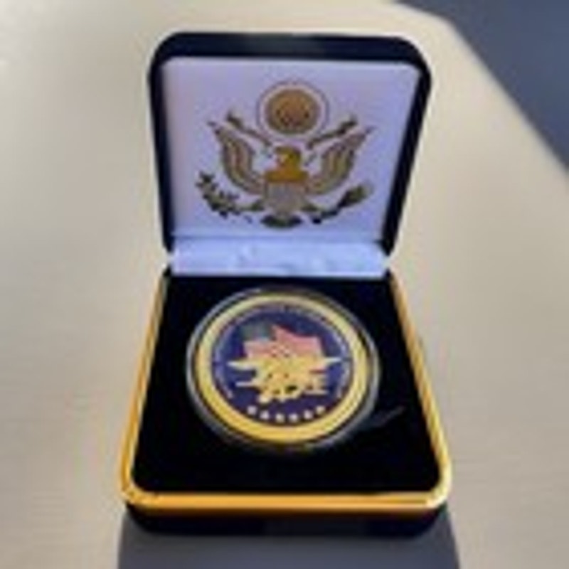 Department of Energy (DOE) Challenge Coin With Blue Velvet Case. Fast Shipping!