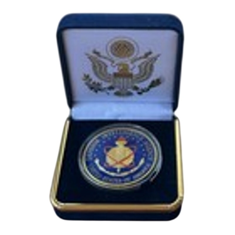 Department of Energy (DOE) Challenge Coin With Blue Velvet Case. Fast Shipping!
