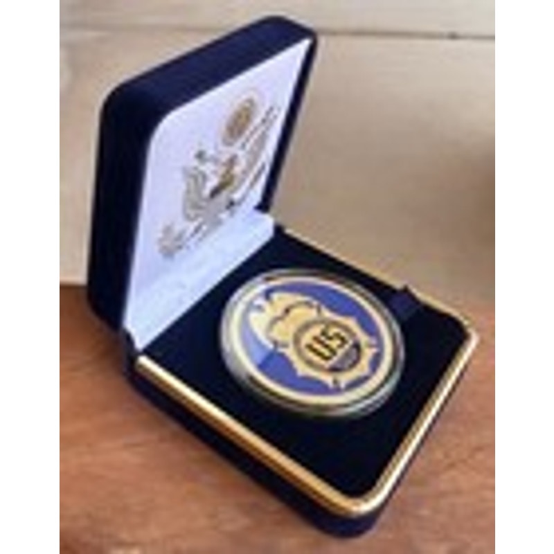 Department of Energy (DOE) Challenge Coin With Blue Velvet Case. Fast Shipping!