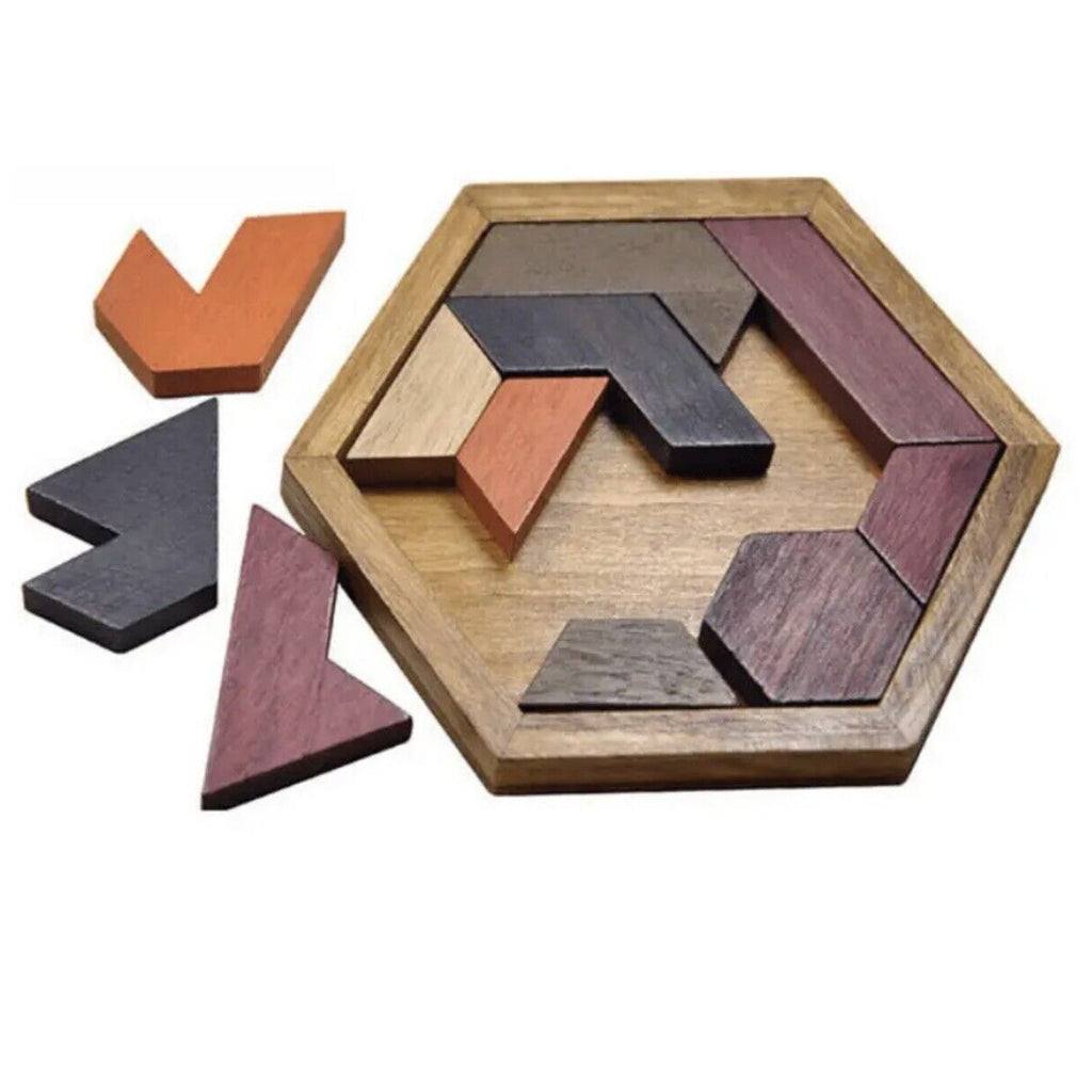 12 Pcs Educational Toys Brain Puzzles Building Blocks Toys Wooden Puzzle Home