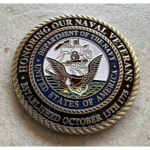 1775 October 13TH Established Navy Honoring Our Naval Veterans w/ Retirement Awa