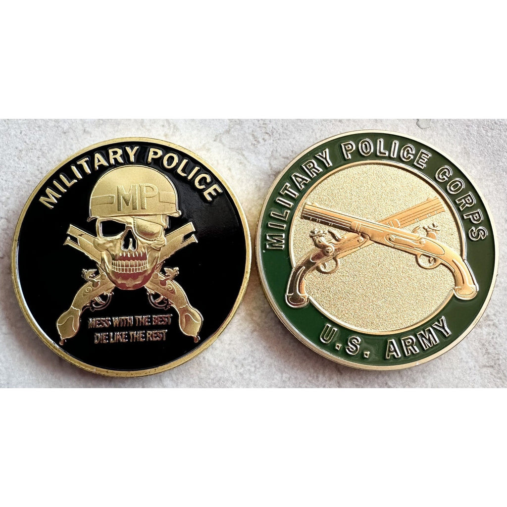 2 pcs United States Military Police Corps MP officer US Army w/ Retirement Award