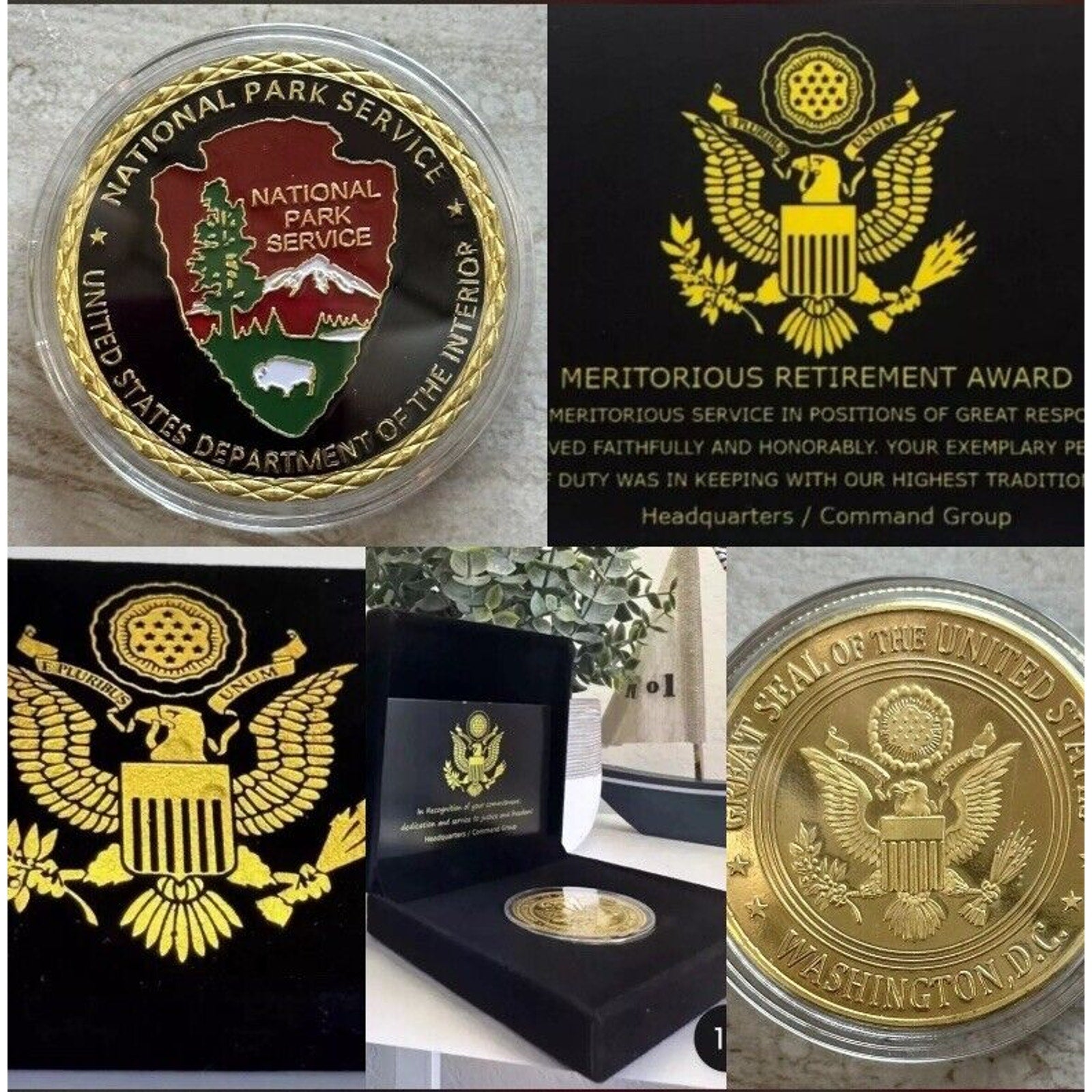 United States National Park Service , Retirement Award USNPS New - Fast Shipping