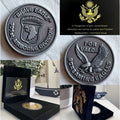 Challenge Coin 101st Airborne Original Coin With Retirement Award