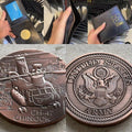 ARMY CH-47 CHINOOK MILITARY LOGO with Credential coin holder wallet