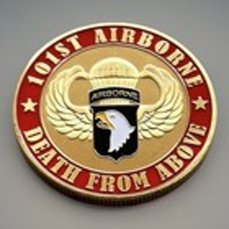 US ARMY 101st Airborne Death From Above From The USA Challenge Coin Keychain