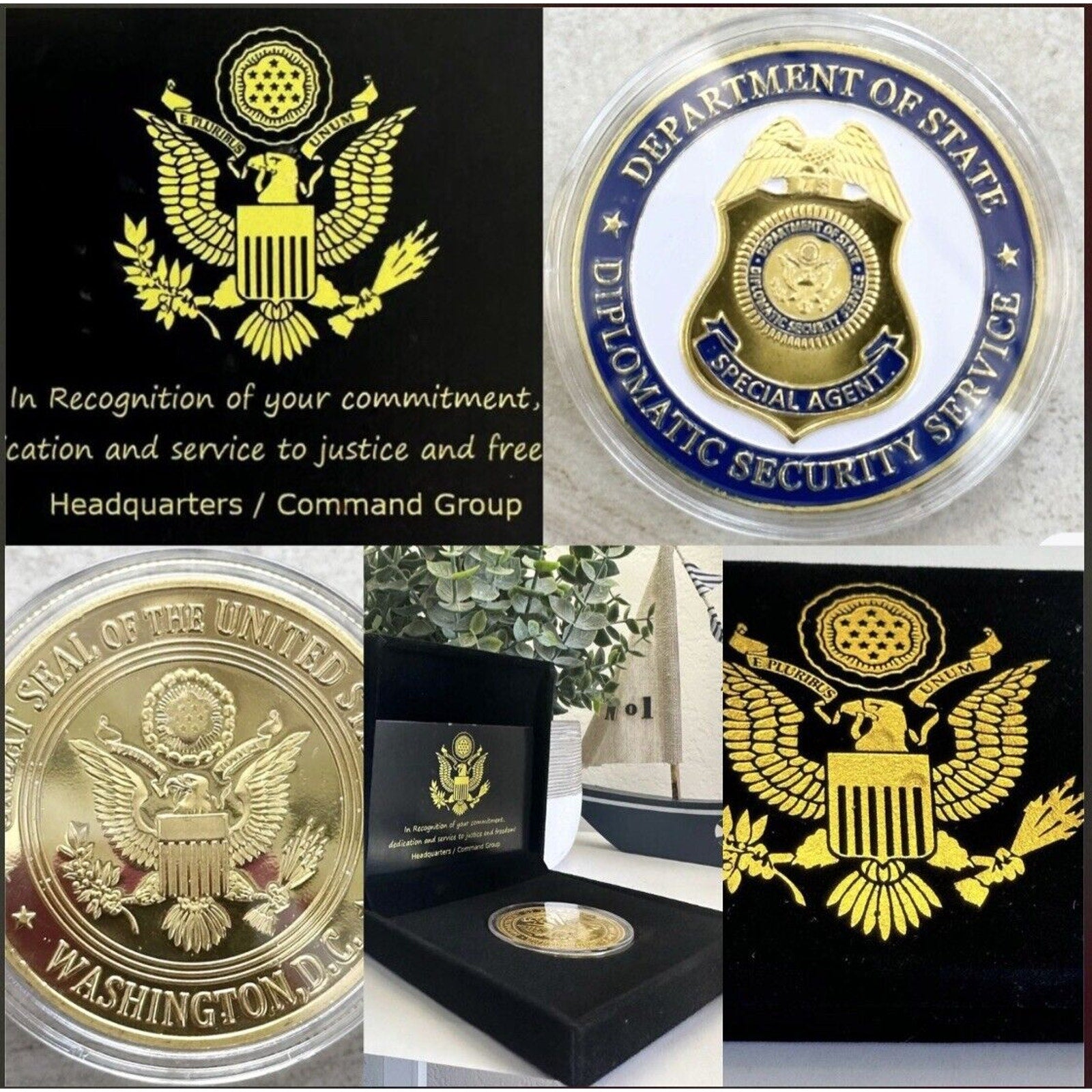 Department of State Diplomatic Security Service Challenge Coin USA