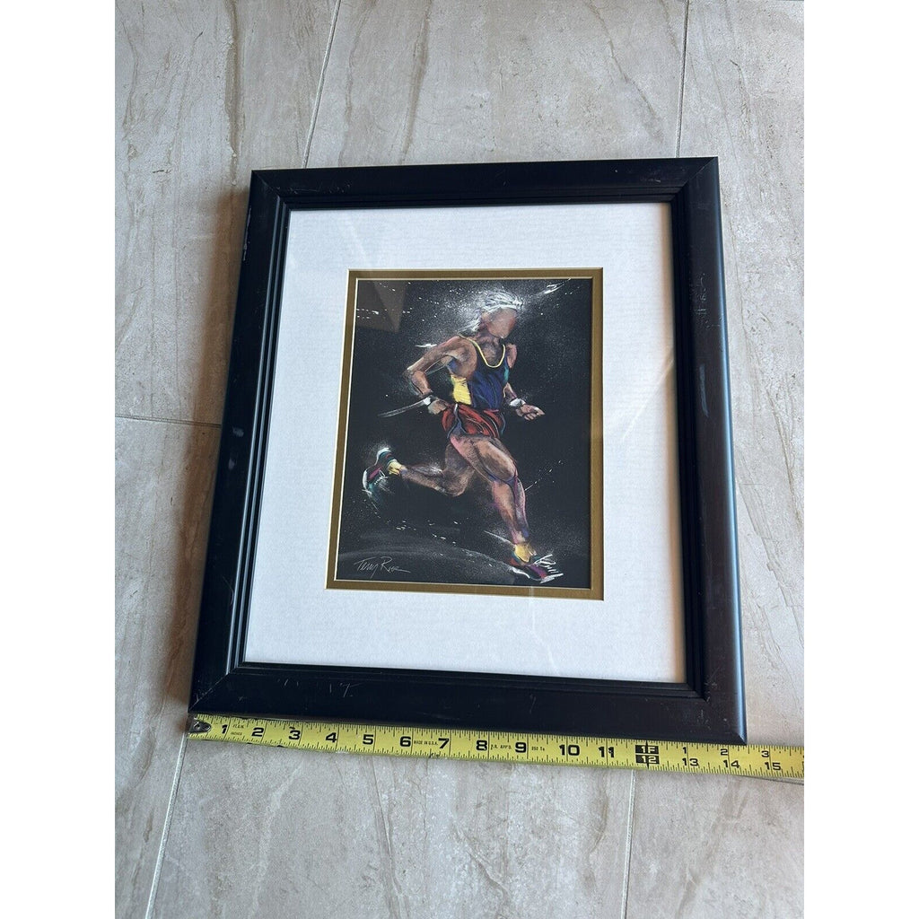 Terry Rose "The Joy of Running" Signed & Framed Art Print 1991 Limited Edition