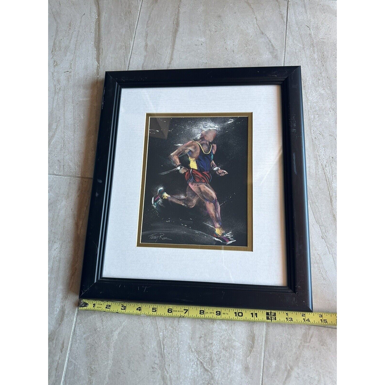 Terry Rose "The Joy of Running" Signed & Framed Art Print 1991 Limited Edition