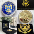 United States Department of the Treasury Challenge Coin With Retirement Award