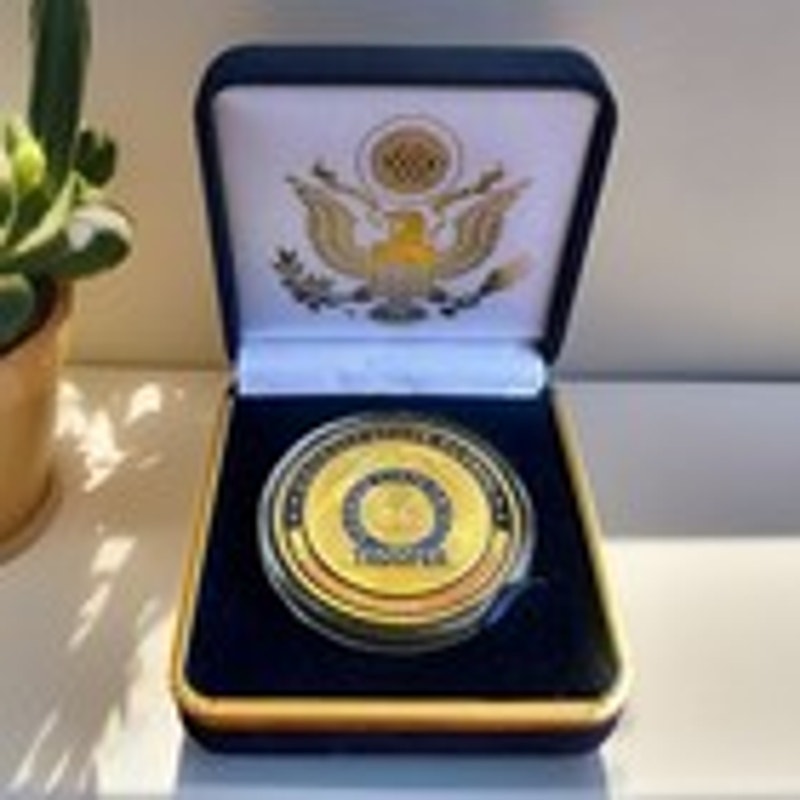 Department of Energy (DOE) Challenge Coin With Blue Velvet Case. Fast Shipping!