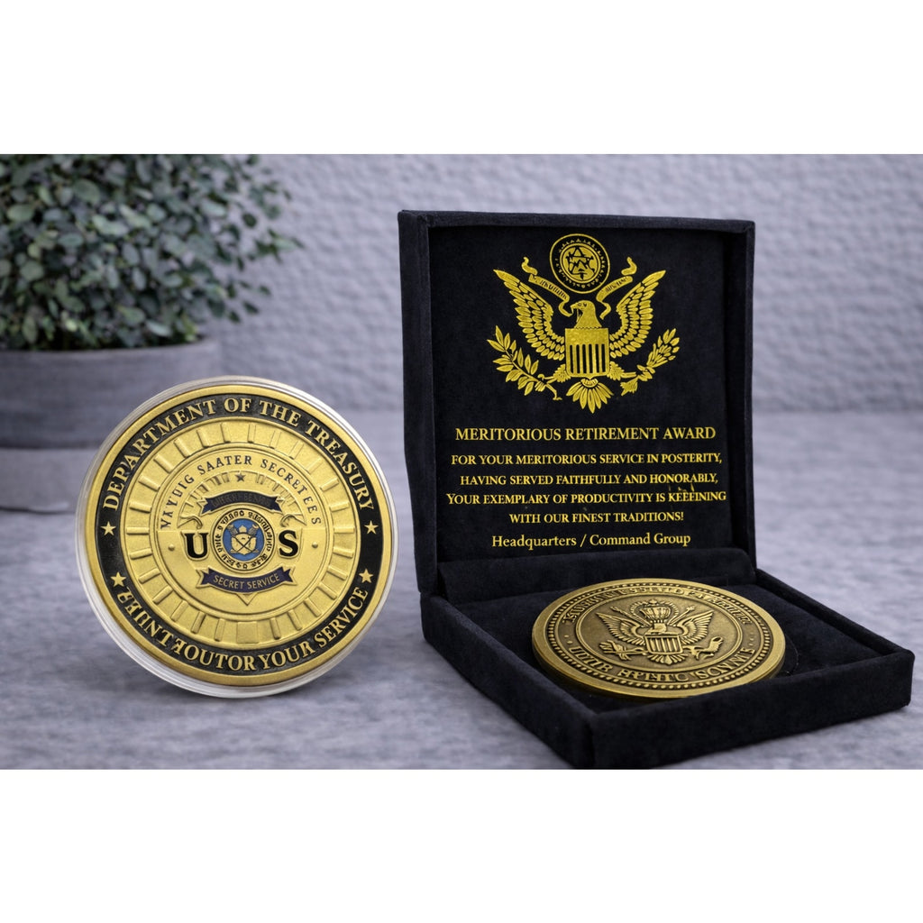 VA Officer Agent Dept of Veterans Affairs Police Challenge w/ Retirement Award