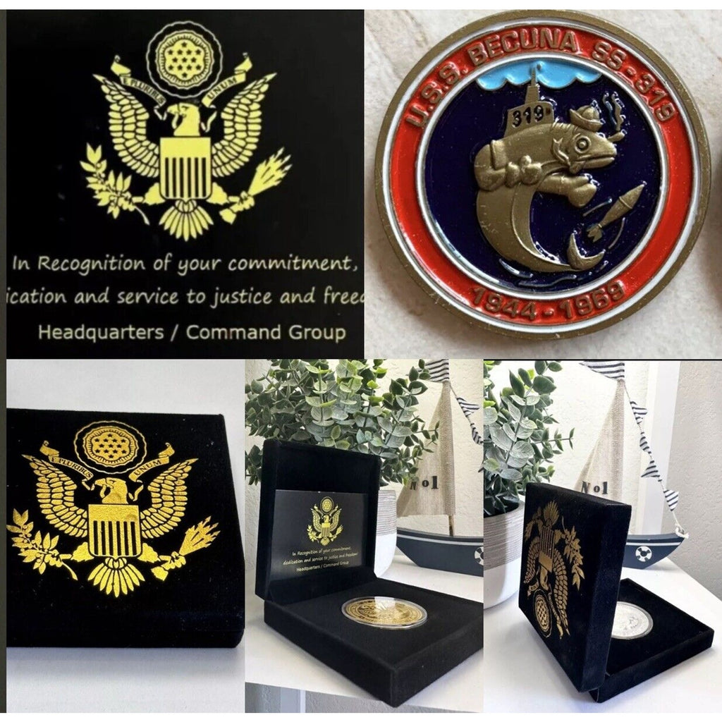 USS Becuna SS 319 Submarine Challenge Coin USN