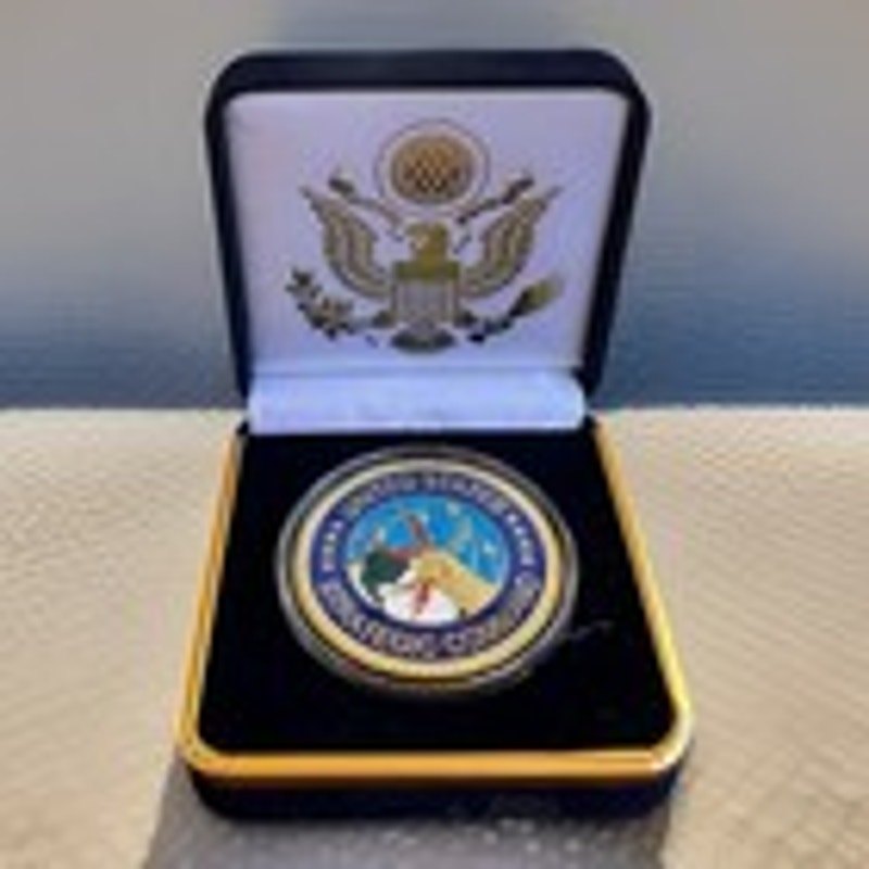 Department of Energy (DOE) Challenge Coin With Blue Velvet Case. Fast Shipping!