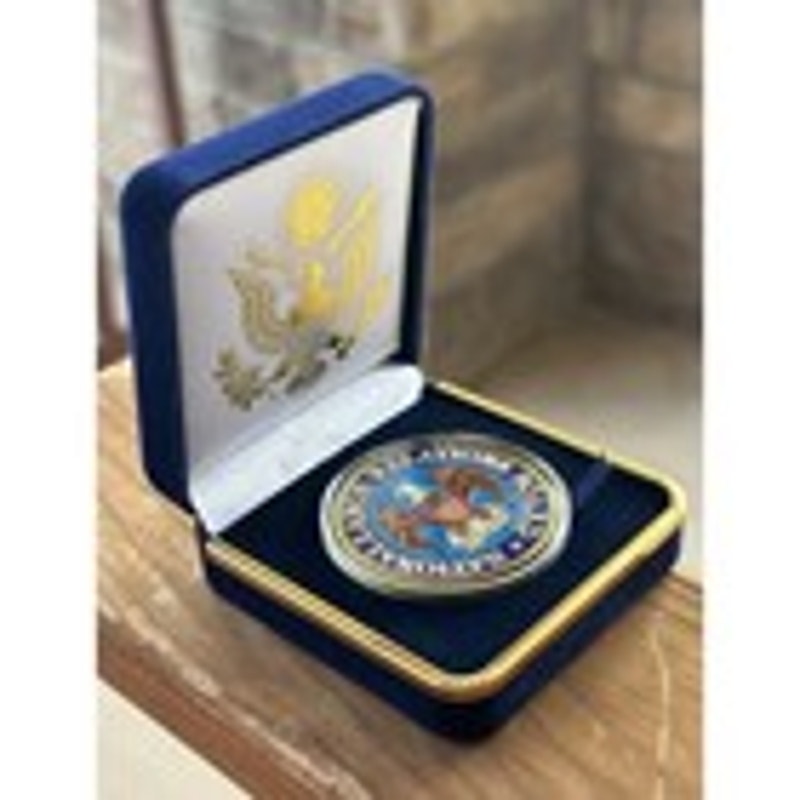Department of Energy (DOE) Challenge Coin With Blue Velvet Case. Fast Shipping!