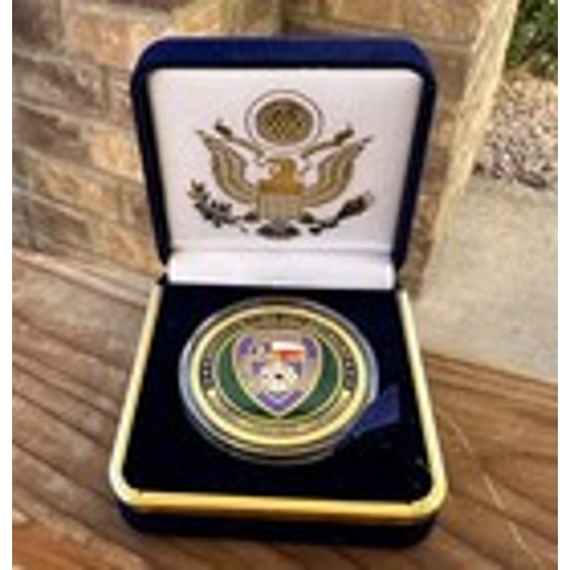 Department of Energy (DOE) Challenge Coin With Blue Velvet Case. Fast Shipping!