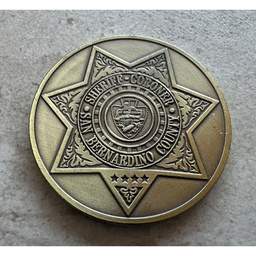San Bernardino County CA Sheriff Coroner Challenge Badge Coins