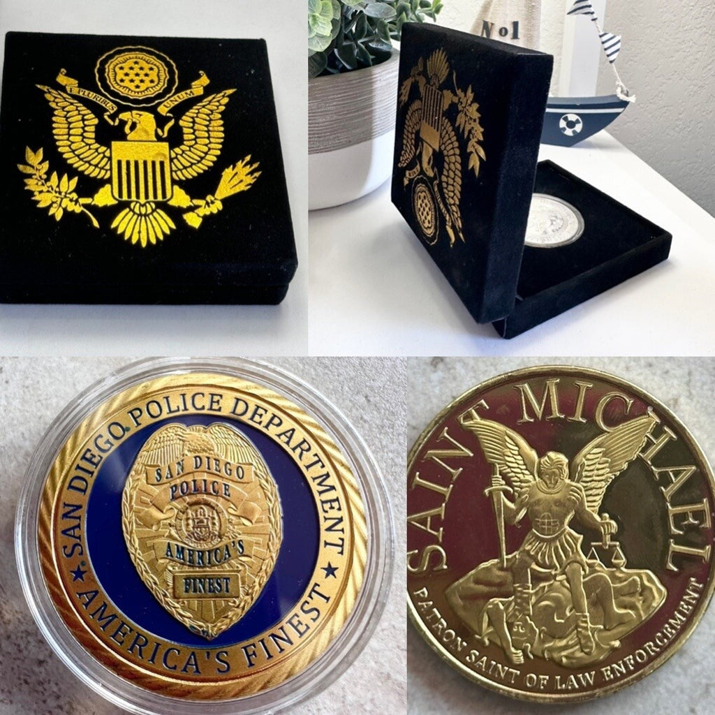 SAN DIEGO Police Department "America's Finest" St Michael w/ Retirement Award