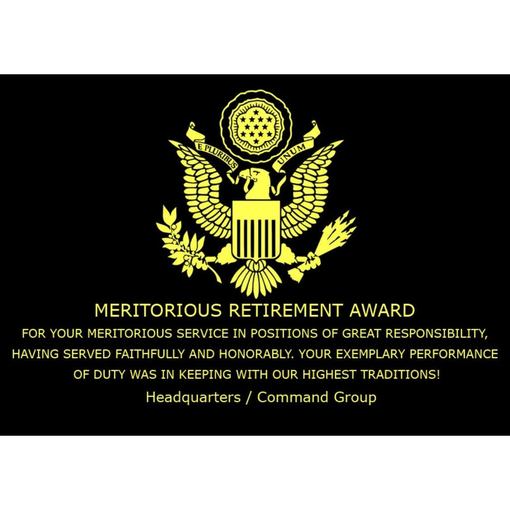 US ARMY MILITARY POLICE Challenge Coin w/ Retirement Award