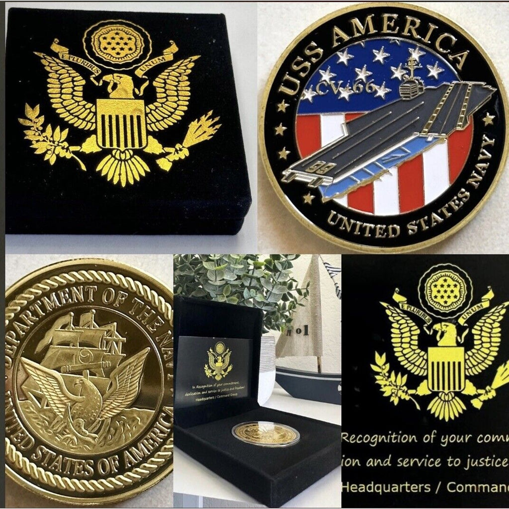 US NAVY - USS AMERICA CV-66 Challenge Coin USA