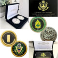 2pcs Army Rank 2LT 2nd O-1 And Sergeant First Class Ranks Coin