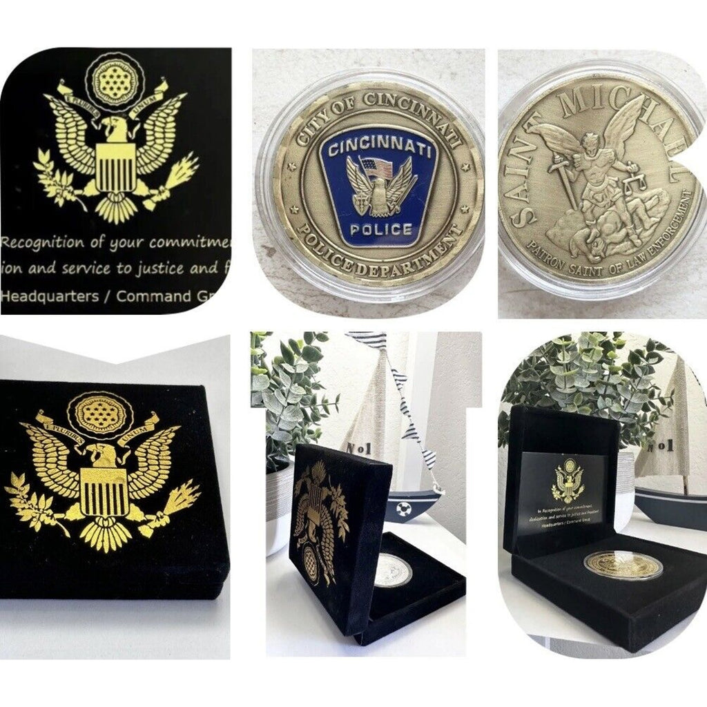 CHALLENGE COIN CITY OF CINCINNATI POLICE DEPARTMENT SAINT MICHAEL -USA