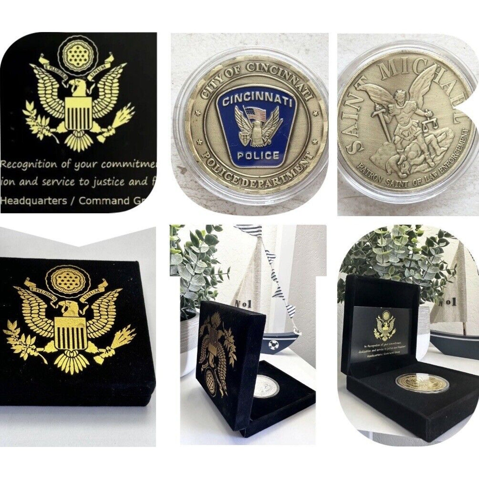 CHALLENGE COIN CITY OF CINCINNATI POLICE DEPARTMENT SAINT MICHAEL -USA