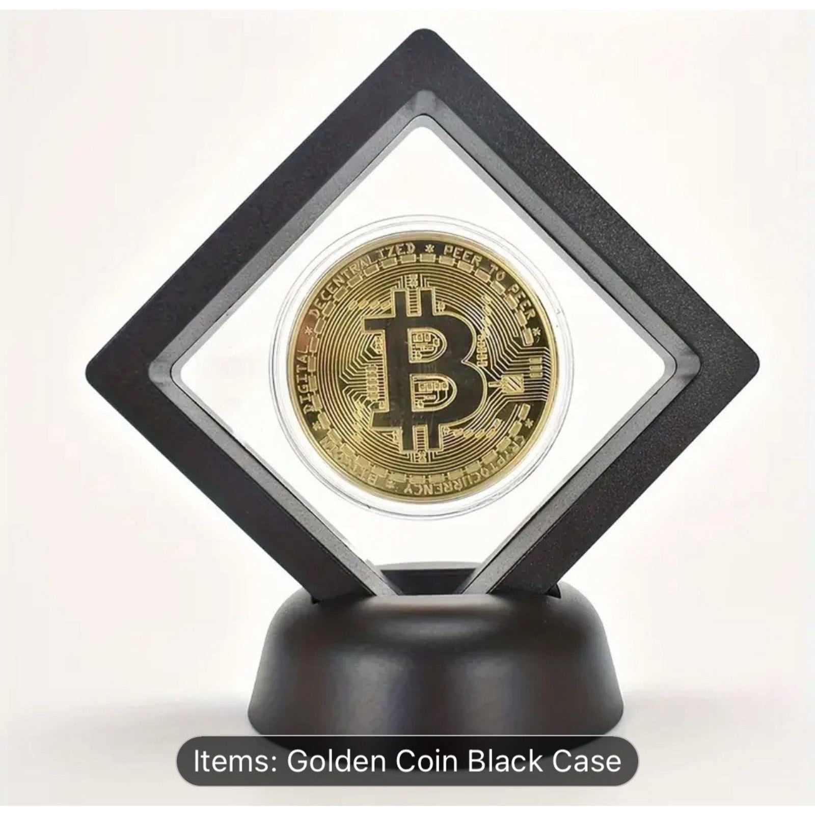 2025 Physical Bitcoin Commemorative Coin Metal Gold Plated Bit Coin Collection