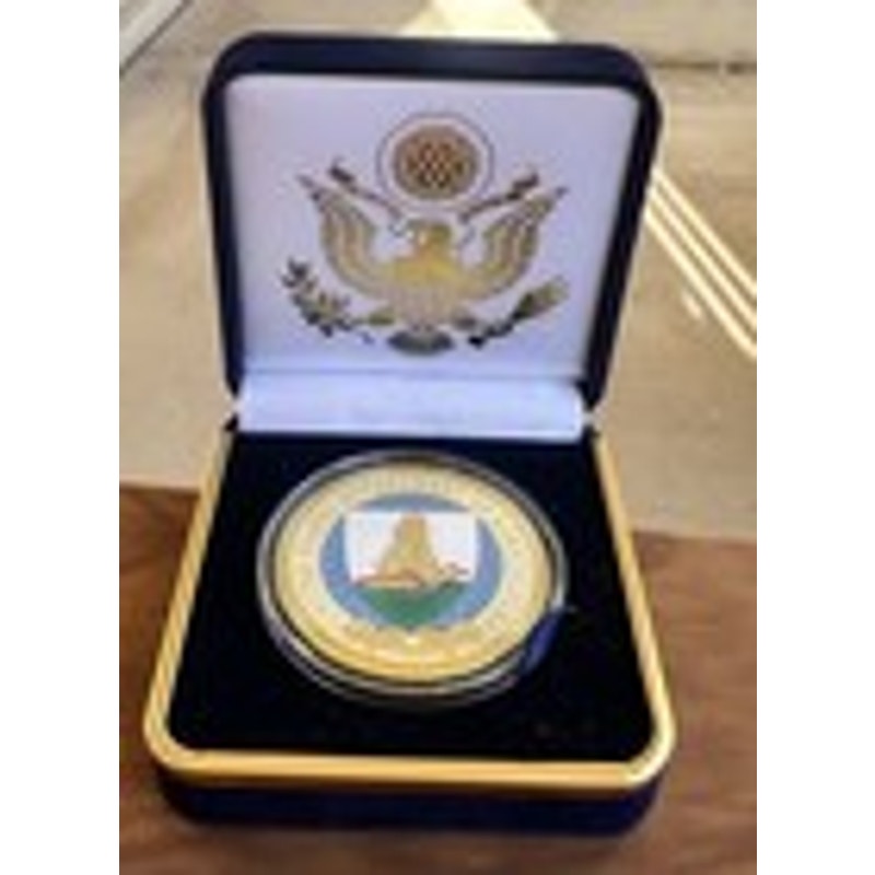 Department of Energy (DOE) Challenge Coin With Blue Velvet Case. Fast Shipping!