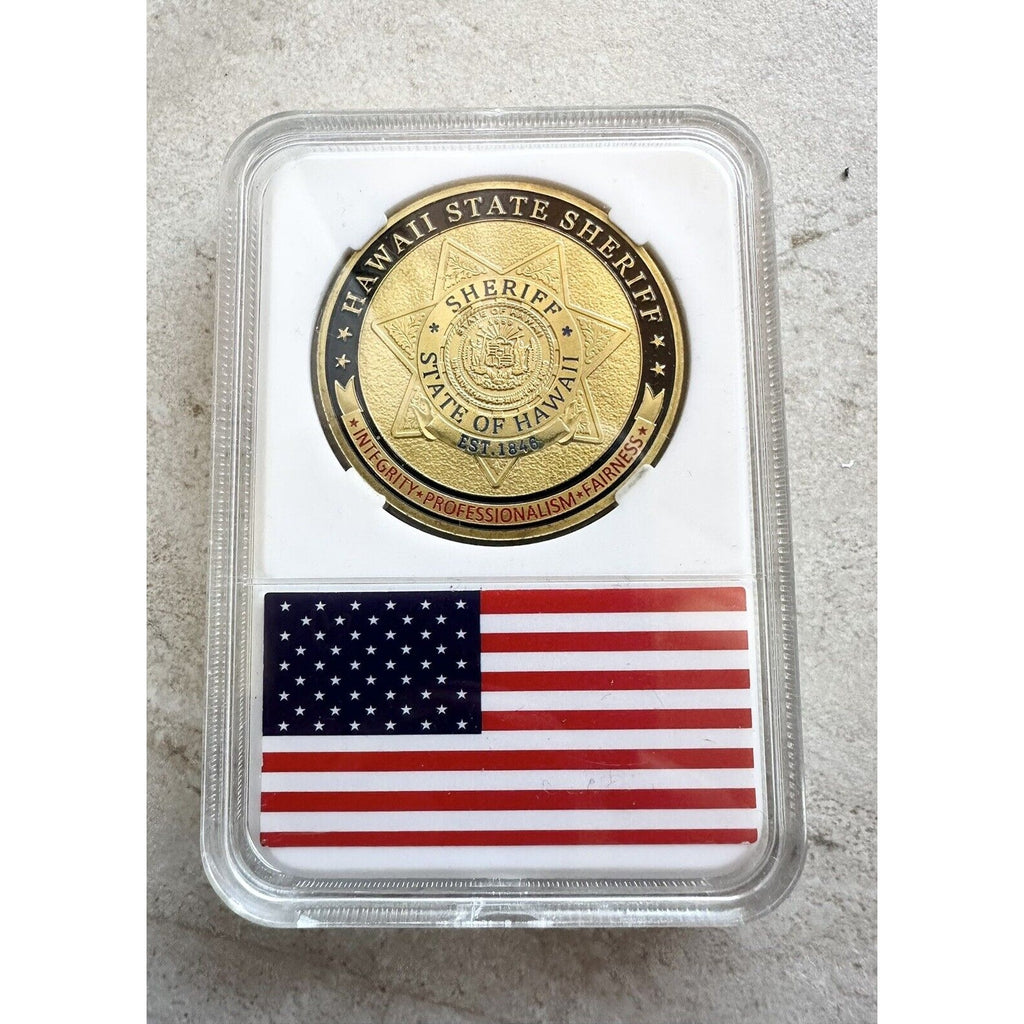 HAWAII STATE SHERIFF Challenge Coin With Case