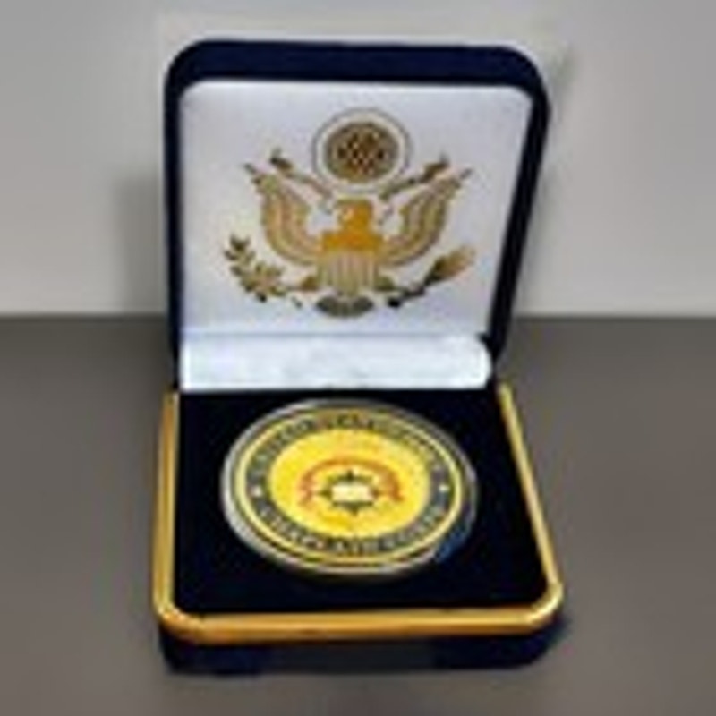 Department of Energy (DOE) Challenge Coin With Blue Velvet Case. Fast Shipping!