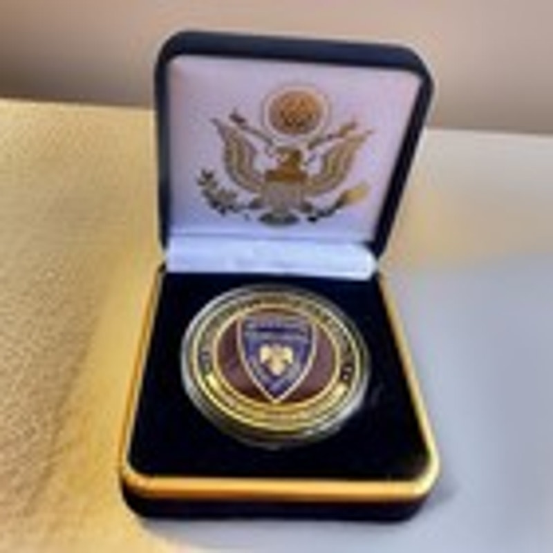 Department of Energy (DOE) Challenge Coin With Blue Velvet Case. Fast Shipping!