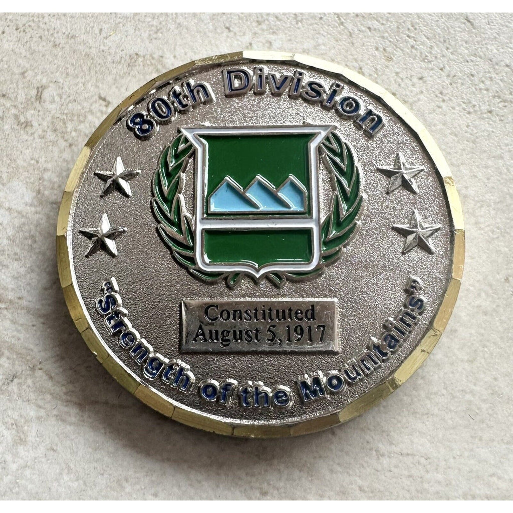 80th division (Blue Ridge Division) challenge coin from Commanding General