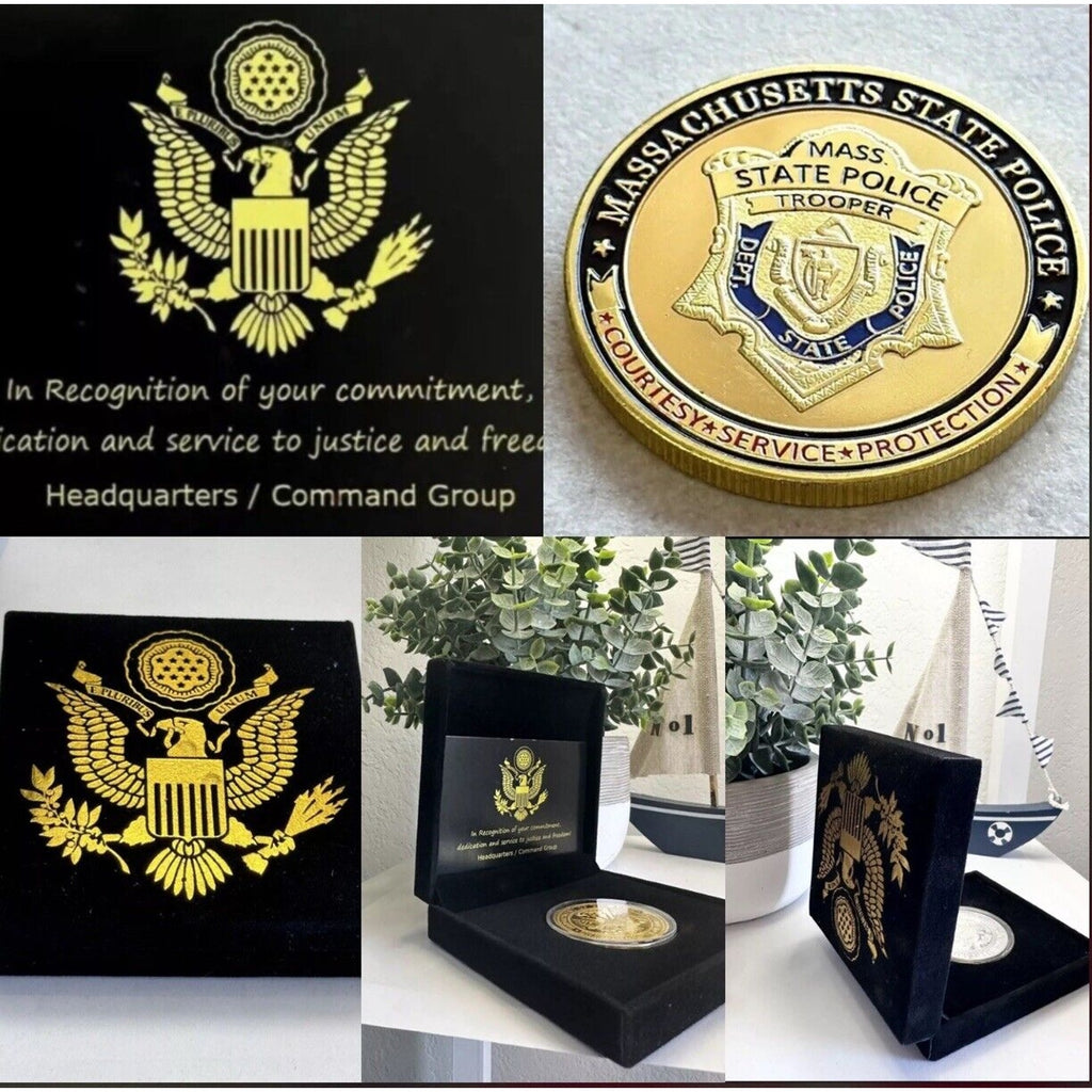 MASSACHUSETTS MA MASS STATE POLICE Officer Department Challenge Coin USA
