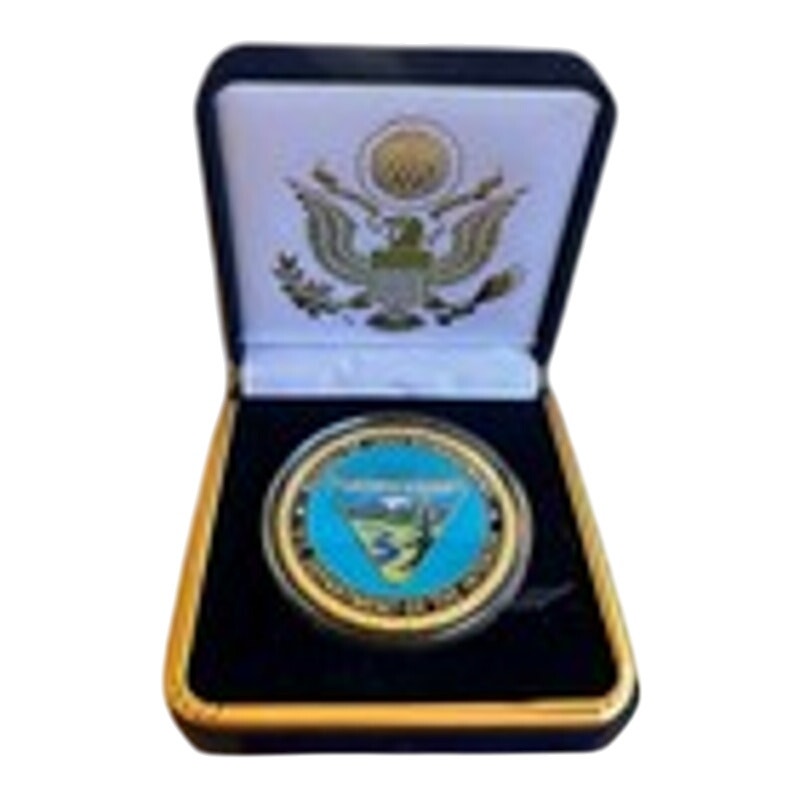 Department of Energy (DOE) Challenge Coin With Blue Velvet Case. Fast Shipping!