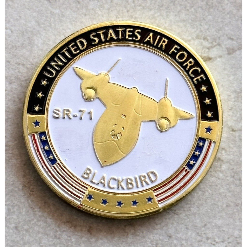 U S AIR FORCE SR-71 BLACKBIRD Challenge Coin With Special Velvet Case