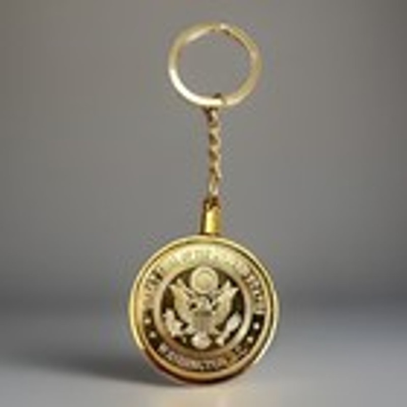 United States FEDERAL RESERVE POLICE LAW ENFORCEMENT Officer Coin Keychain