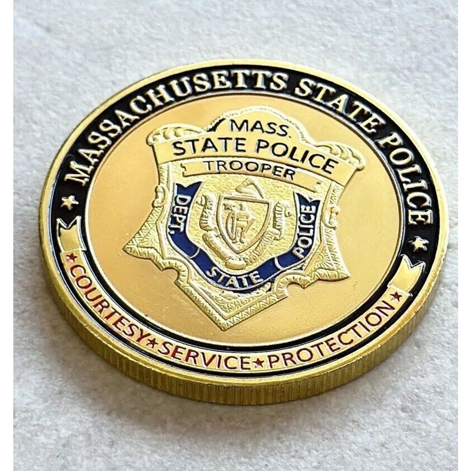 MASSACHUSETTS MA MASS STATE POLICE Officer Department Challenge Coin USA