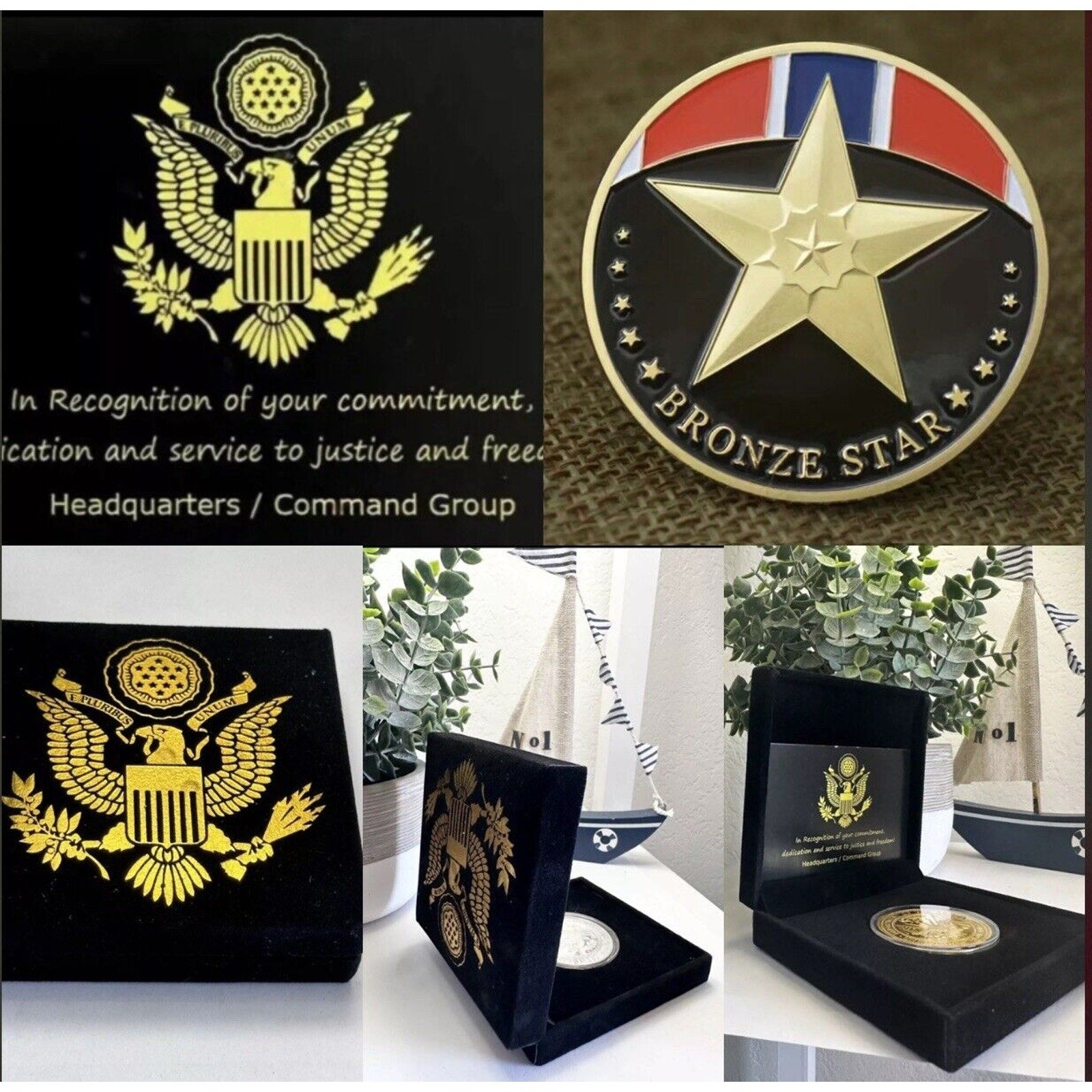 US Military Challenge Coin "BRONZE STAR" USMC USN ARMY USAF