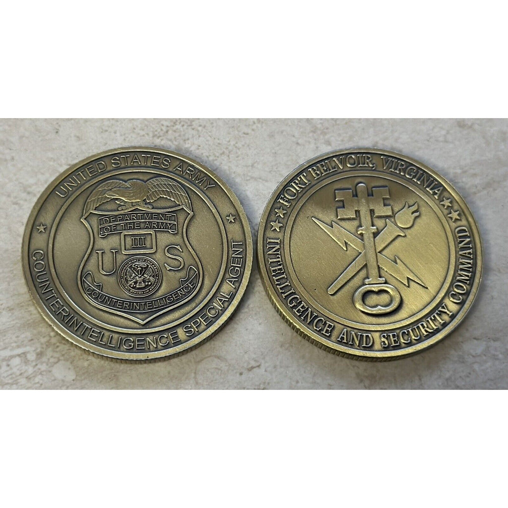 US Army Military Counter Intelligence Special Agent Badge Coin Challenge