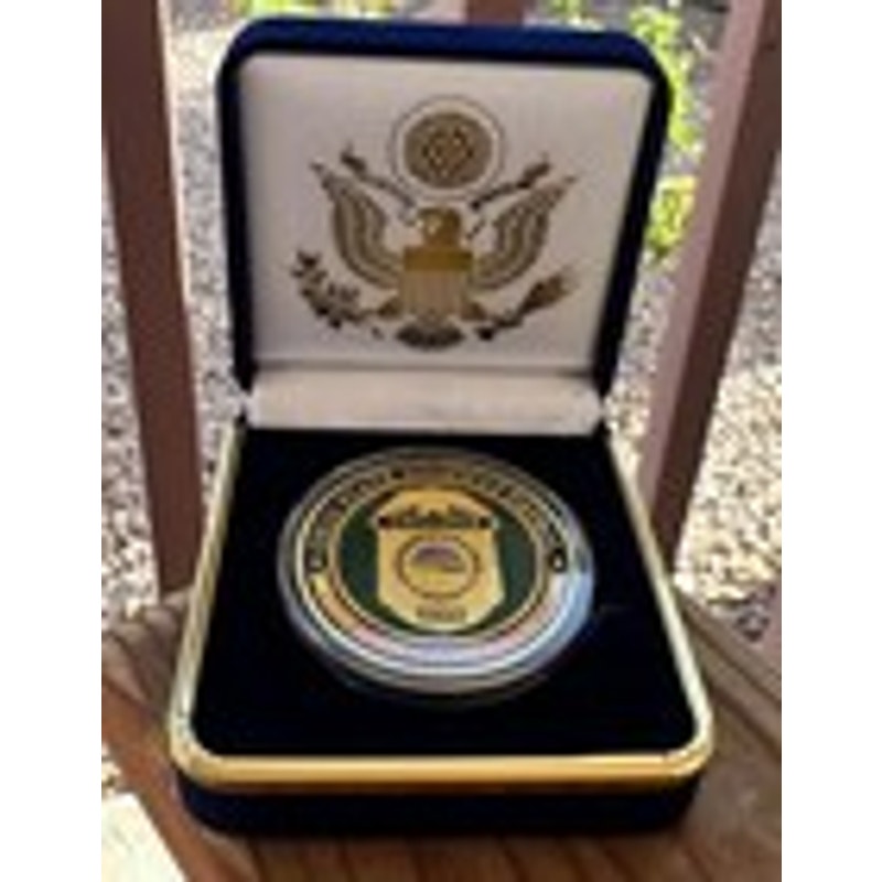 Department of Energy (DOE) Challenge Coin With Blue Velvet Case. Fast Shipping!